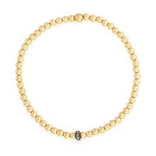 Load image into Gallery viewer, Diamond Rondelle 14k gold stackable bracelet - 3mm
